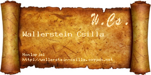 Wallerstein Csilla névjegykártya